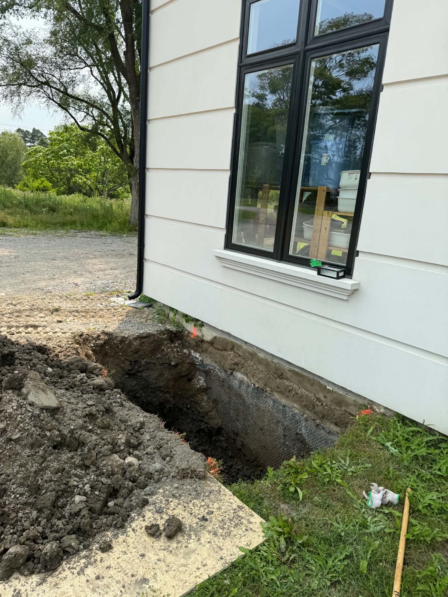 Drain repair and root removal project